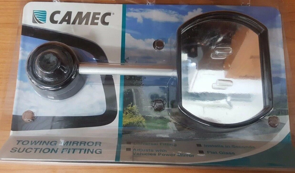PAIR OF CAMEC 040656 SUCTION CUP GLASS TOWING MIRRORS UNIVERSAL FITTING CARAVAN 2 PAIR OF CAMEC 040656 SUCTION CUP GLASS TOWING MIRRORS UNIVERSAL FITTING CARAVAN - Image 2