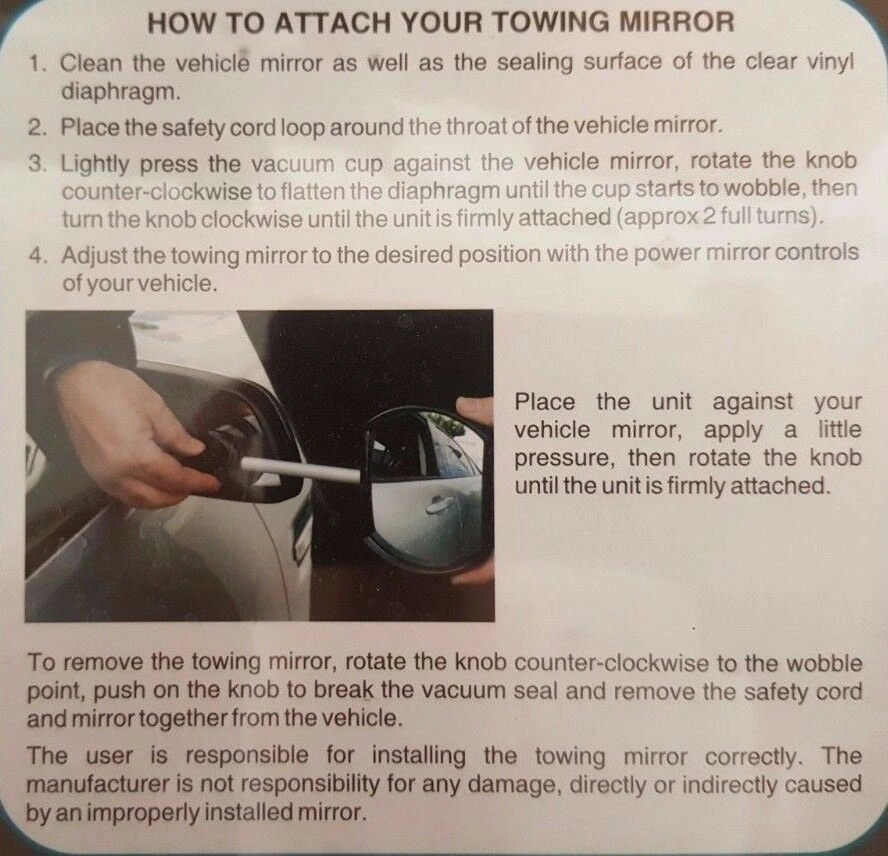 PAIR OF CAMEC 040656 SUCTION CUP GLASS TOWING MIRRORS UNIVERSAL FITTING CARAVAN 9 PAIR OF CAMEC 040656 SUCTION CUP GLASS TOWING MIRRORS UNIVERSAL FITTING CARAVAN - Image 9