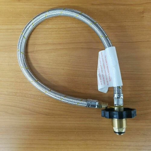LPG BRAIDED GAS HOSE PIGTAIL CARAVAN HAND WHEEL POL - 1/4 INV FLARE 450MM - 51-HTFP14I450 2 LPG BRAIDED GAS HOSE PIGTAIL CARAVAN HAND WHEEL POL - 1/4 INV FLARE 450MM - 51-HTFP14I450 - Image 2