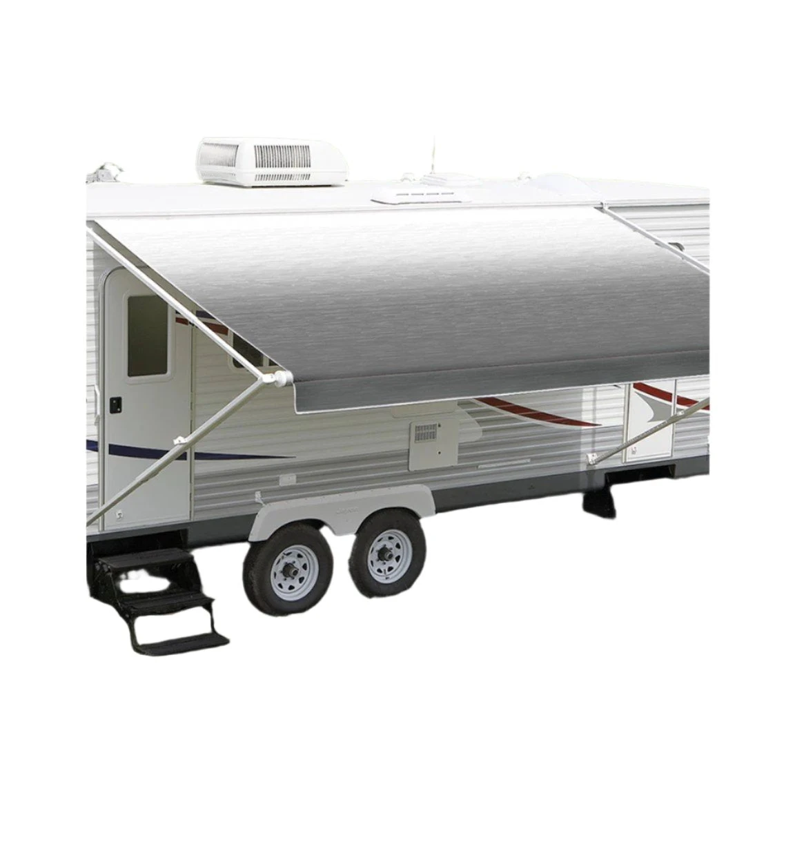 CAREFREE 10FT SILVER SHALE FADE ROLL OUT AWNING (NO ARMS). FF106D00HM 200-36700 1 CAREFREE 10FT SILVER SHALE FADE ROLL OUT AWNING (NO ARMS). FF106D00HM 200-36700