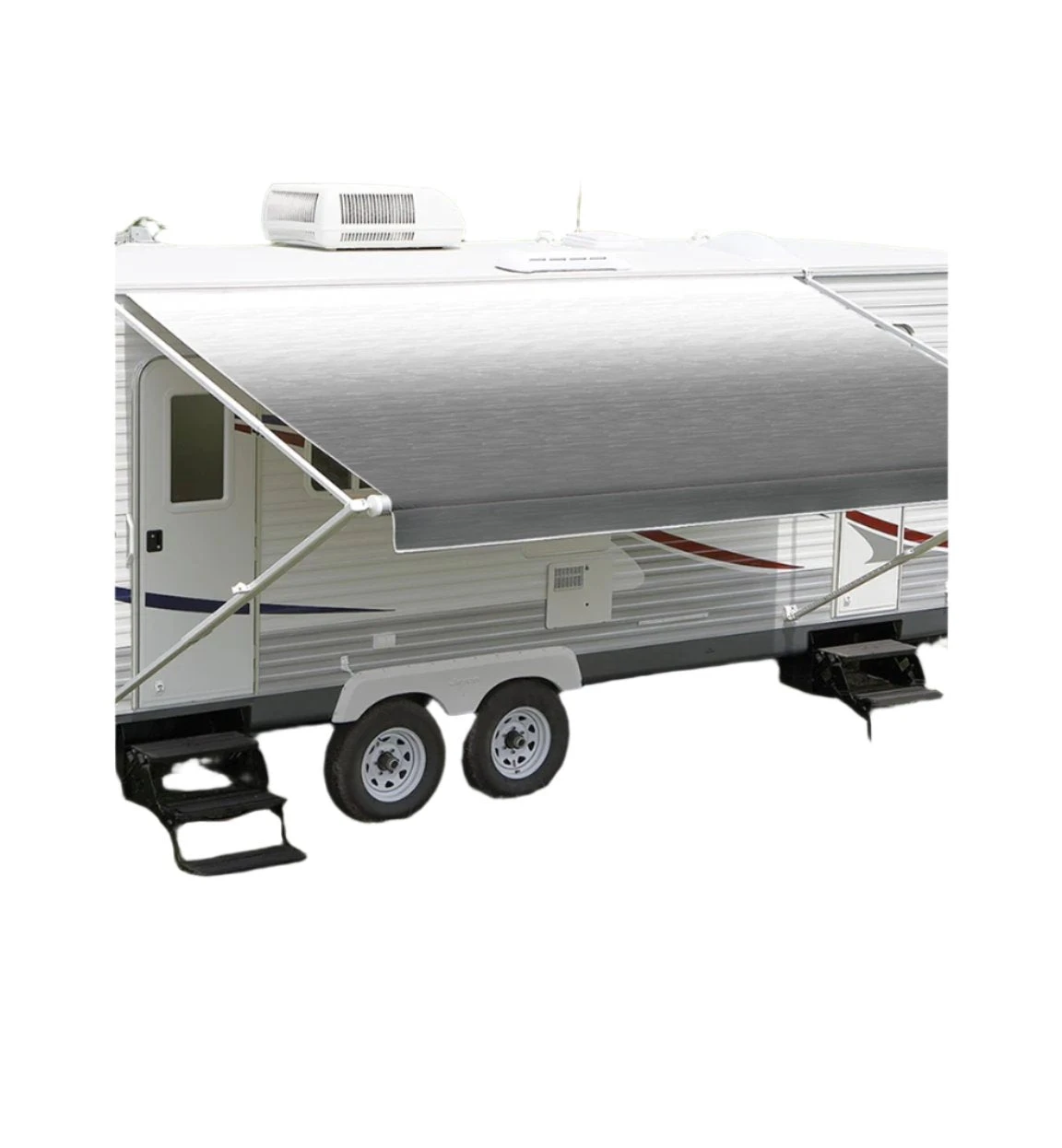 CAREFREE 17FT SILVER SHALE FADE ROLL OUT AWNING (NO ARMS). FF176D00 200-36770 1 CAREFREE 17FT SILVER SHALE FADE ROLL OUT AWNING (NO ARMS). FF176D00 200-36770