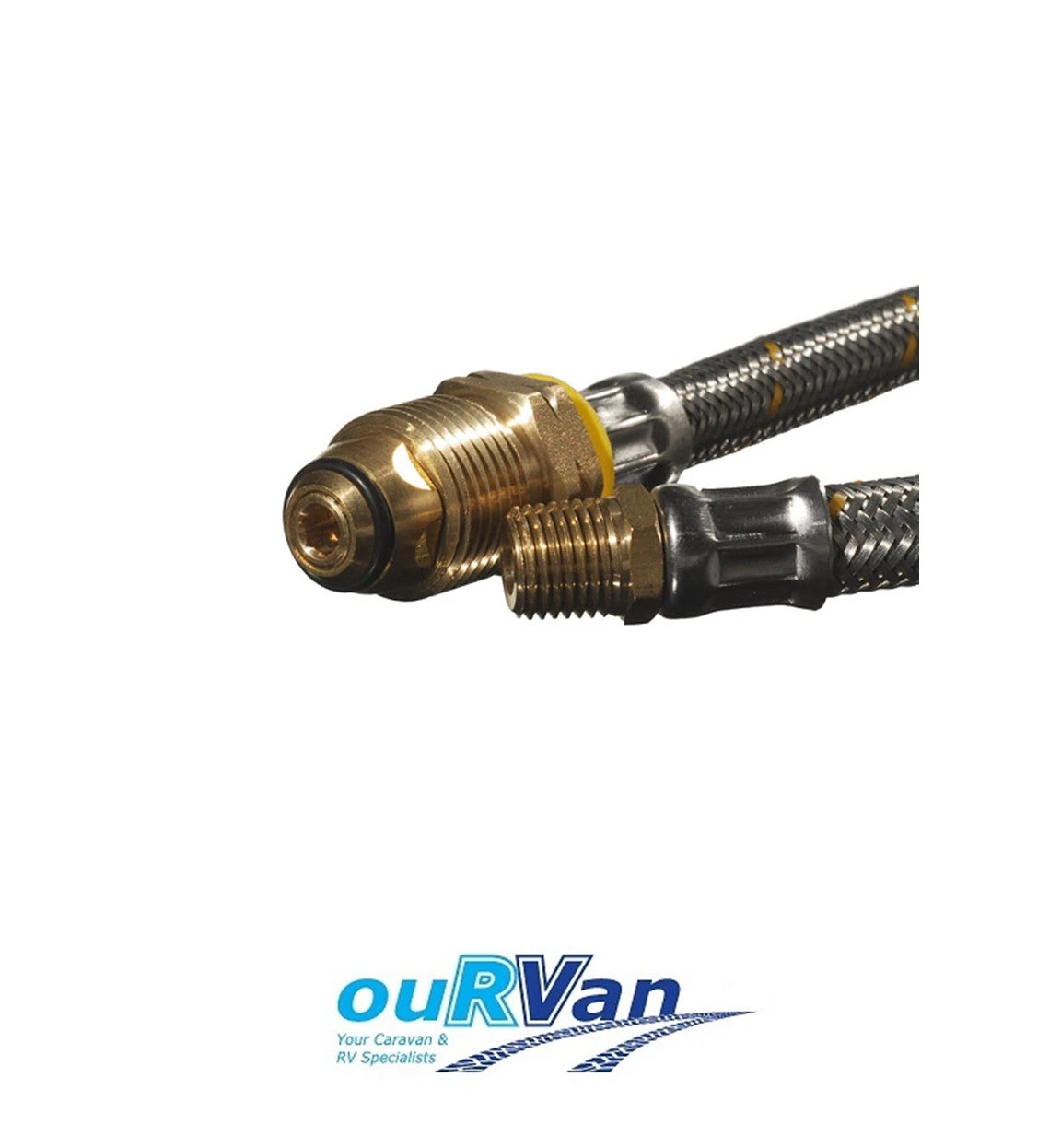 POL X 1/4 MNPT FLEXIBLE BRAIDED PIGTAIL 600MM LONG - 51-FP14M600 2 POL X 1/4 MNPT FLEXIBLE BRAIDED PIGTAIL 600MM LONG - 51-FP14M600 - Image 2