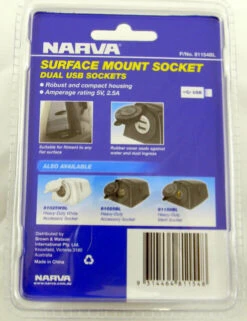 NARVA WHITE SURFACE MOUNT ACCESSORY SOCKET 81025WBL -Adventure Parts Shop 81025WBL NarvaaccSOCKETSurfaceMOUNTWHITE02