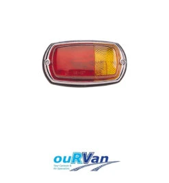 NARVA 86010 CARAVAN RETRO OLD STYLE STOP TAIL LAMP CHROME BEZEL FRANKLIN