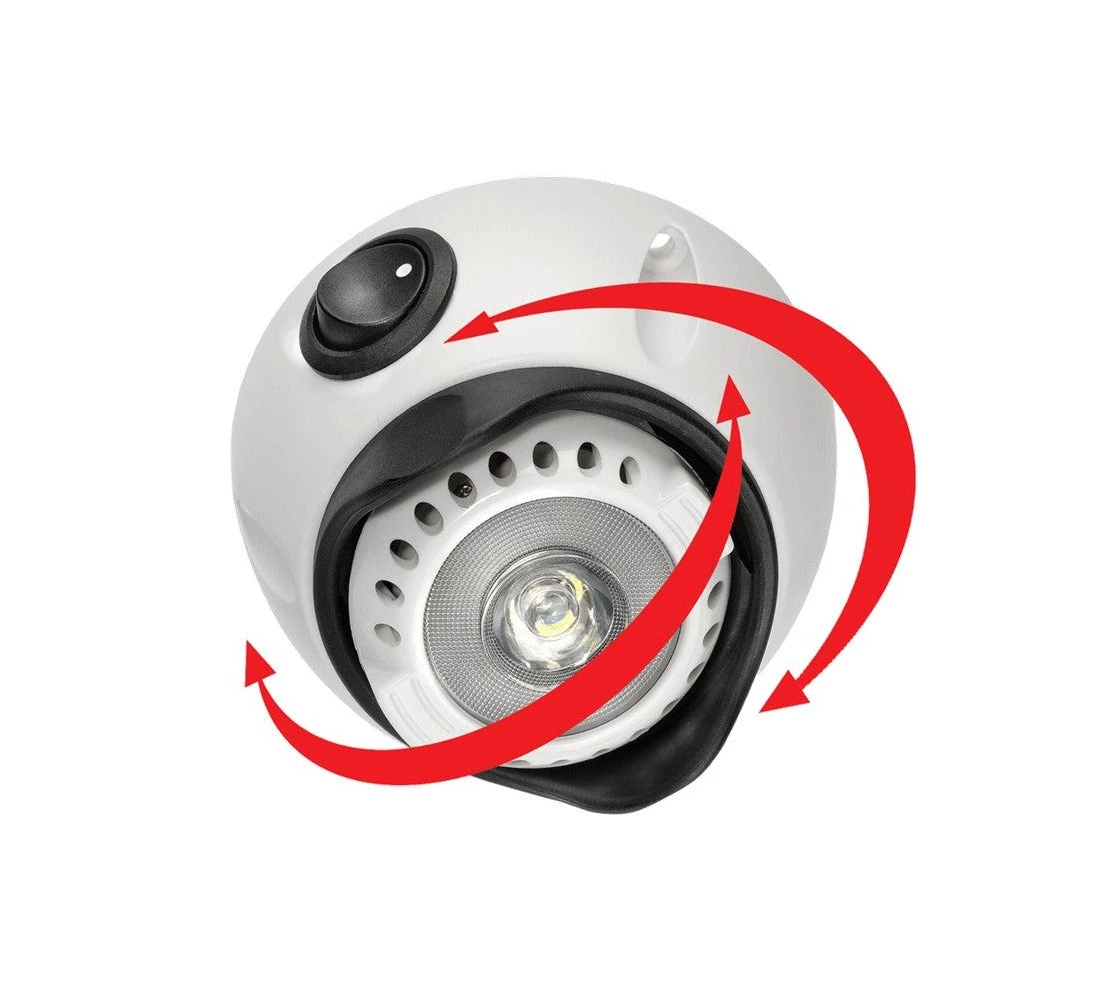 NARVA 10-30V LED INTERIOR SWIVEL LIGHT WITH ON/OFF SWITCH 87654BL 2 NARVA 10-30V LED INTERIOR SWIVEL LIGHT WITH ON/OFF SWITCH 87654BL - Image 2