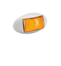 NARVA 10-33V AMBER LED FRONT END OUTLINE MARKER LIGHT WITH WHITE HOUSING 91424WBL