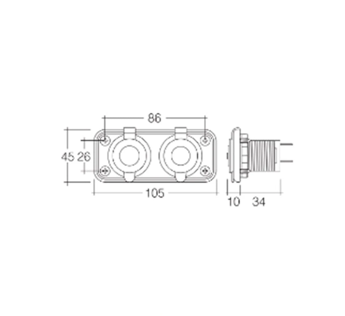 HEAVY-DUTY ACCESSORY SOCKET AND 12/24V DC LED VOLT METER NARVA 2 HEAVY-DUTY ACCESSORY SOCKET AND 12/24V DC LED VOLT METER NARVA - Image 2